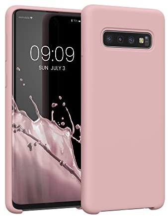 kwmobile Case Compatible with Samsung Galaxy S10 Case - TPU Silicone Phone Cover with Soft Finish - Vintage Pink