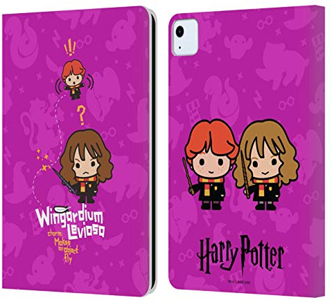 Head Case Designs Offizielle Harry Potter Hermione Ron Zauber Deathly Hallows I Leder Brieftaschen Handyhülle Hülle Huelle kompatibel mit Apple iPad Air 2020/2022