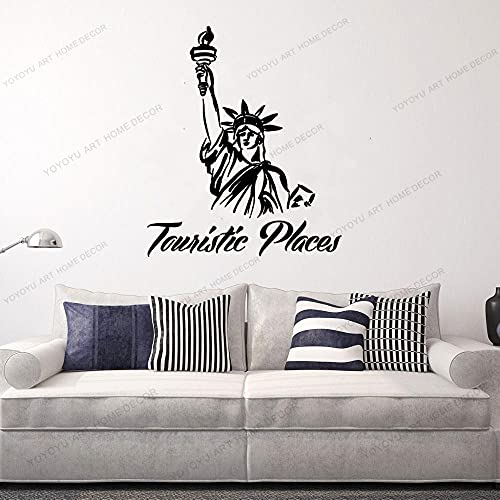 Zdklfm69 WandSticker Wandtattoos Orte Skyline New York City Vinyl Silhouette Dekor Kinderzimmer 57x68cm