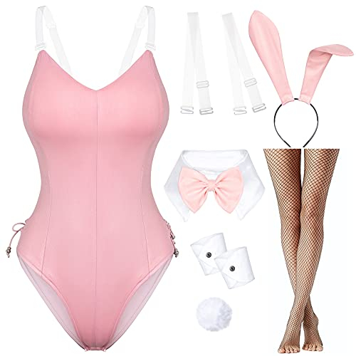 Wannsee Damen-Anzug, Anime-Rollen-Kostüm, Senpai, Cosplay, Bodysuit, einteiliges Strümpf-Set, rose, XX-Large
