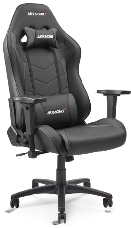 AKRacing Chair Core SX-Wide Gaming Stuhl, PU-Kunstleder, Schwarz/Schwarz, 5 Jahre Herstellergarantie