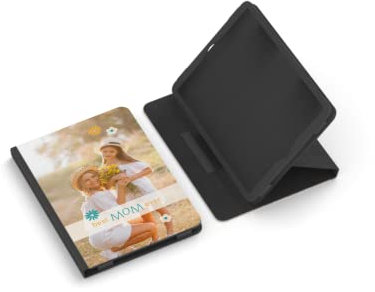 Tablethülle Personalisieren | für alle gängigen iPads | Design Best Mom | Schutzhülle | Kunstleder | mit deinem Foto Bedruckt | Bedrucken Lassen | Flipcase | Muttertag (für iPad 6 (2018))