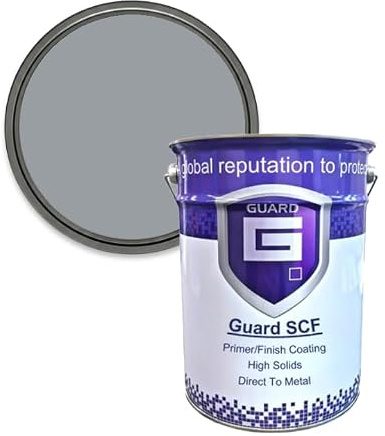 Guard SCF Shipping Container Metal Paint & Skip Paint Direct To Metal 100s Of Colours Matt Finish - 5 Litres (Light Grey)