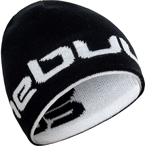 Nebulus Unisex Mütze RAW, warme Wendemütze, kuschelige Haube, weiß-schwarz - OneSize