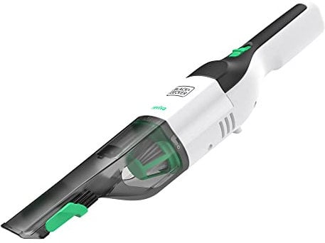 BLACK + DECKER Aspirateur à Main sans Fil 7,2 V 2,0 Ah - Composé de Plastique Recyclé Tritan™ Renew - Autonomie 10 Min - Capacité 125 ML - sans Base REVHV8C-QW