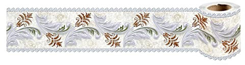 VisitRyl Tapetenbordüre selbstklebend Vinyl Sockelleiste Dekorative Bordüre Selbstklebende Home Bordüre Küche Tapetenbordüre selbstklebend für Badezimmer Wohnzimmer 07-Blume10cm x 240cm