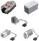 Scakbyer 6PCS Power Functions Motor Set Compatible with Technic Car, Include 1 x Remote Control, 1 x AAA Battery Box, 1 x Servo Motor, 1 x L-Motor, 1 x Receiver