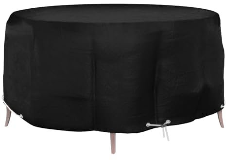 vidaXL Housse pour Meubles de Jardin 10 œillets Ø260x90 cm Rond, Housse de mobilier d'extérieur, Housse d'ensemble de Patio, Housse de Protection pour mobilier de Jardin