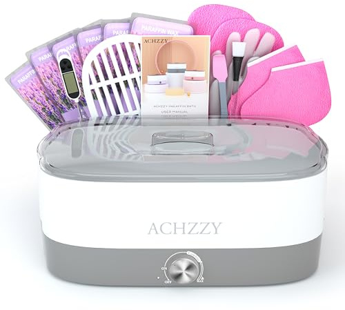 Achzzy Paraffin Wax Machine for Hands and Feet, 4000ml Paraffin Bath, Paraffin Wax Warmer with Refills, Nourishing and Moisturizing, Professional-Grade Spa Treatment for Soft and Smooth Skin