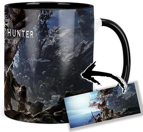 Monster Hunter World B Tasse Innen & Henkel Schwarz Keramikbecher Mug
