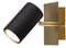lightling modern Wandspot Julie, 1-flammige Wandlampe innen, Wandstrahler, Wandfluter Wandleuchte Leselampe Bilderleuchte, schwarz gold Metall, 1 x GU10 max. 25W, 12 x 16 cm