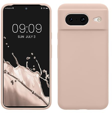 kwmobile Handyhülle für Google Pixel 8 Hülle, für Pixel 8 Case - Hülle Silikon - kabelloses Laden - Coconut Swirl