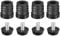 sourcing map 4Pcs Inserts for Round Tubes with Leveling Feet, for 19mm/0.75 OD Round Tube, M6-1.0mm Thread Black Plastic Furniture Chair Blanking End Caps Insert Plugs