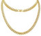 DJADEE Panzerkette Gold vergoldet 18 Karat 750er Gold 8 mm hochwertig vergoldet Damen Harren Kette Halskette Wasserfest hochglanzpoliert (8 mm x 50 cm)