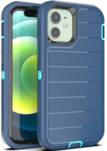 YmhxcY for iPhone 13 Mini/iPhone 12 Mini Case,3-in-1 Super Heavy duty phone protective case/Shock Protection/Dust Proof/Super sturdy, Designed for iPhone 13 Mini/iPhone 12 Mini 5.4-Dark green