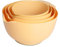 BoxedHome Maize Nesting Plastic Mixing Bowl Set with Pour Spout, Microwave and Dishwasher Safe, BPA Free Non-Slip Base, Set of 4 Size 1.7, 2.5, 3.5 and 4.5qt, Great for Prepping, Baking, Cooking