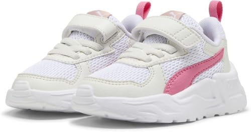 PUMA Unisex Baby Trinity LITE AC+ INF Sneaker, White-Magic Rose-Vapor Gray, 4 UK Child