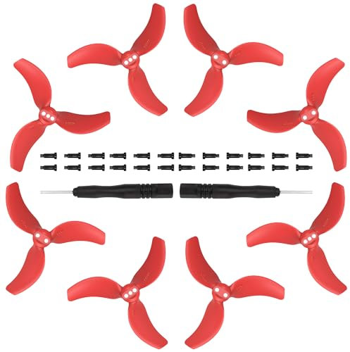 Craznick Propellers for DJI Avata 2 Drone Replacement Prop Blades Spare Propeller Blade Low Noise 3032S Wings for DJI Avata 2 Accessories Exclusive Screws & Screwdrivers 8 Pcs Red