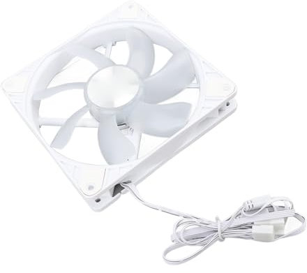ARGB PWM Fan, Magnetic Levitation Bearing, 7 Blade Design, White 140mm Case Fan with PWM Control, 110CFM Airflow, Quiet for PC