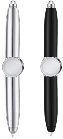 Namvo 2er-Pack Metall-Drehkugelschreiber mit LED-Beleuchtung zum Schreiben im Dunkeln