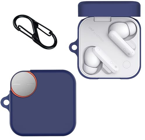 Lemxiee Flexible silicone case for CMF by Nothing Buds Pro 2 case,Protective cover for CMF by Nothing Buds Pro 2 (2024) -Blue