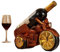 Housunzi Porte-Bouteille de vin en Forme de Montre de Moto Rétro Support de Présentation pour vin Œuvre d'art en Résine de Style Européen Vintage Accueil Ornement Décoratif Cadeaux pour Hommes
