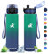 KollyKolla Trinkflasche Edelstahl 500ml, Thermosflasche, BPA-Frei Isolierflasche, Auslaufsicher Thermoskanne, Wasserflasche für Kinder, Schule, Sport, Sprudel, Fitness, Outdoor, Camping