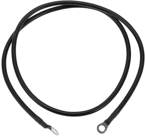 VekAuto 1 Pc Battery Inverter Cable 6 AWG Gauge 4FT 3/8 Lug 5/16 Lug Battery Cable Universal for Car Vehicle Boat RV Solar Tinned Copper Black
