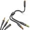 Adaptador Splitter Jack 3.5mm,Adaptador Jack,Auricular Micrófono Separadas,para PS4,Xbox One,Gaming Headset,PC o Laptop-50cm
