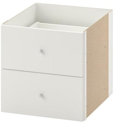 Einsatz mit 2 Schubladen weiß 33x33 (IKE 702.866.45) für Kallax Regal