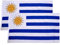 Bandera de PAIS, Bandera 90cm x 150cm, Bandera Grande con Trabilla para Mástil y Cordones para Sujetar, Bandera Ligera, Bandera para Deportes, Fútbol, Edificios, (Uruguay 2ud)
