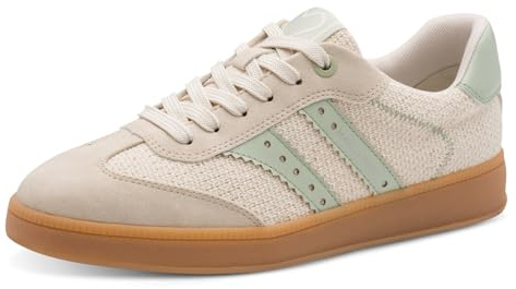 Marco Tozzi Damen Sneaker weiches Feel Me Wechselfußbett weiches Innenfutter Modern, grün (Mint Comb), 38 EU