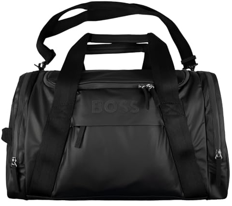 BOSS Damen Herren Unisex Umhängetasche Reisetasche Weekender Stormy Sq.Holdall, Farbe:Schwarz, Artikel:-001 black