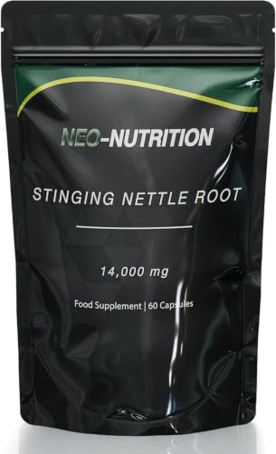 Stinging Nettle Root | 60 Nettle Root Capsules - 14,000mg per Serving (28:1 Extract) | High Strength Nettle-Leaf Supplement | Non-GMO, Gluten & Dairy Free | UK