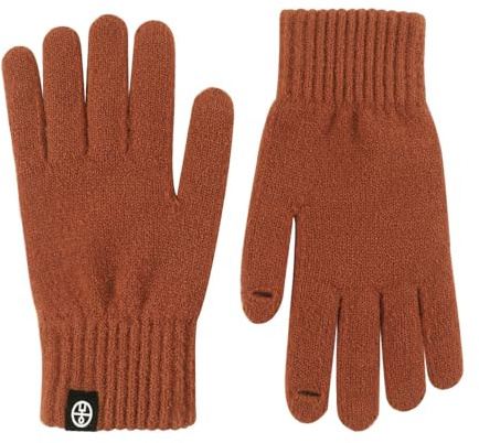 WANYI Gants Femme Homme Chaud Gants Hiver Tricot Gant Tactile Doux Mitaines Gant pour Femmes Hommes Cyclisme Ski Moto(Orange)