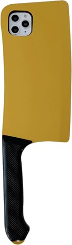 SGVAHY Creative Case Compatible with iPhone 17 Air, Fun Unique 3D Kitchen Knife Shape Case High Imitation Spoof Funny Anti-Drop Protection Gold