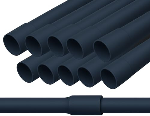 Conduit de câble en PVC rigide 22 mm (M22), 20 m, difficilement inflammable, pour montage en saillie, anthracite