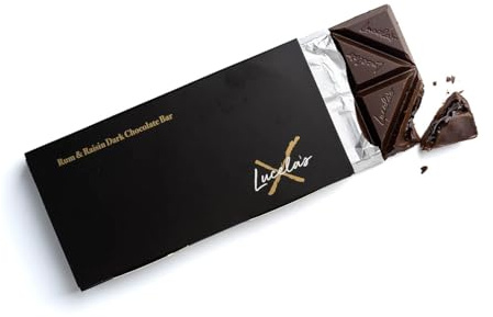 Lucela's Rum & Raisin Dark Chocolate Bar, 210g