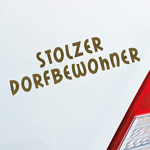 Hellweg Druckerei Stolzer Dorfbewohner Dorf Bewohner Auto Aufkleber Sticker Heckscheibenaufkleber
