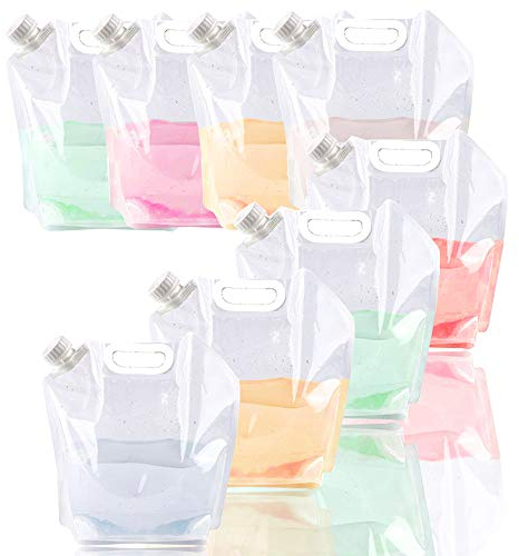 5L+10L/4Gal Litres Collapsible Water Jug Container, Freezable, BPA Free Plastic Water Carrier Tank, Outdoor Folding Water Bag for Sport Camping Riding Mountaineer, Food Grade
