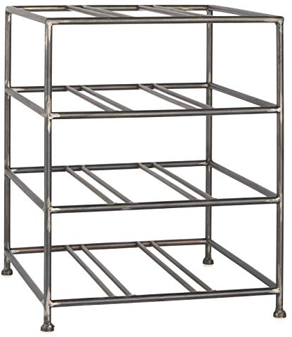 IB Laursen - Weinregal für 9 Flaschen - Eisen - Maße (LxBxH): 27,5 x 27,5 x 34 cm