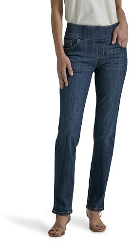 Lee Women's Sculpting Fit Slim Leg Pull on Jean, Landslide, 18 Long