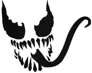 myrockshirt Venom Face ca.15cm Aufkleber Autoaufkleber Sticker Wandtattoo Decal UV& Waschanlagenfest Profi Qualität Decal