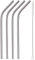 REQUISITE NEEDS 4 x Reusable Colourful Drinking Bent Metal Straw (Silver)