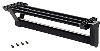 Emuca - Kleiderbügelauszug ausziehbar für kleiderschrank, Ausziehbare Kleiderstange Länge 350mm, Schwarz