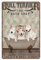 DAIERCY Vintage-Metallschild Bullterrier Badeseife Company Dekoschild, 140 x 200 mm, Metall, Dekorative Zwecke