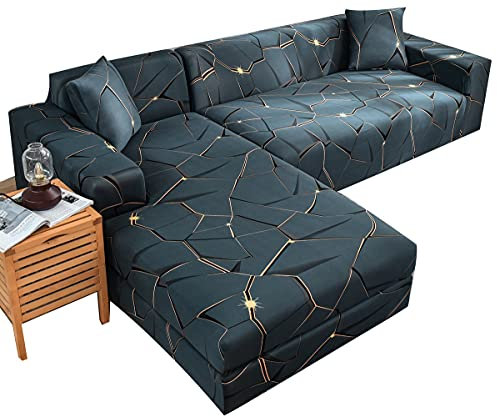 VEAI House Canape d'angle Canapé Protecteur Extensible Housse de Canapé d'angle avec Accoudoirs 1 2 3 4 Places, Couverture de Canape(Le canapé d'angle en L Doit en Acheter Deux) (190-230cm) 1PC