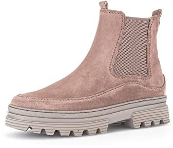 Gabor Damen Chelsea Boots, Frauen Stiefeletten,Wechselfußbett,Moderate Mehrweite (G),Schlupfstiefel,Stiefel,Dark-Rose (Micro),40 EU / 6.5 UK