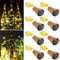 Heuluced Solar Wine Bottle Lights, 8 Pack 20 LED Waterproof Copper Cork Shaped Lights DIY Firefly String Lights for Wedding Party Outdoor, Holiday, Garden, Patio Pathway Decor (Warm White)