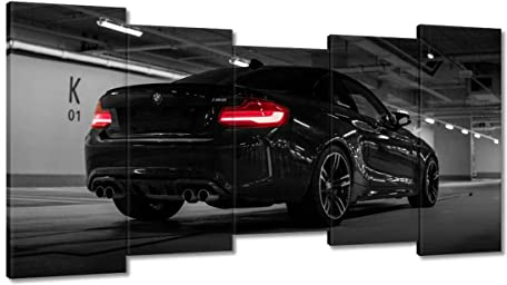 Gemälde, gedruckt auf Leinwand, Wandkunst, Dekor, 150 x 80 cm, Schwarz, M2-Auto, Nr. H8751M_PC5CB